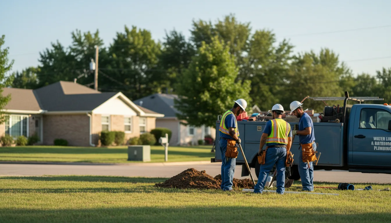 Residential water line and bathroom plumbing service in South Byron, NY